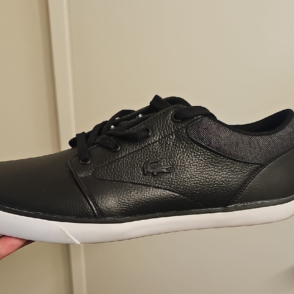 Lacoste Men's Black and White Sneakers